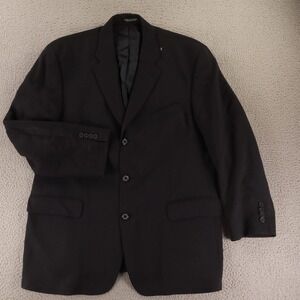 VTG Racquet Club Jacket 42R M Blue 100% Wool Vintage Canada Hopsack Blazer